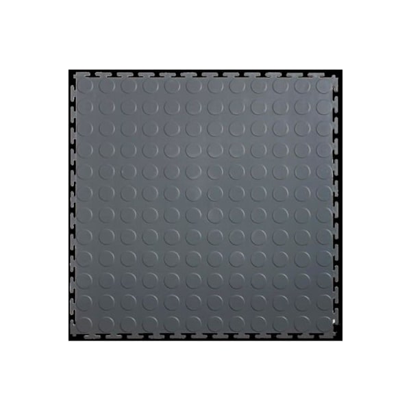 LockTile LockTileÂ PVC Floor Tiles, , 19.5x19.5", Coin, Gray LK002D Zoro
